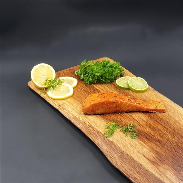 Varmrøget laks - Grøn Rød peber 150 gram